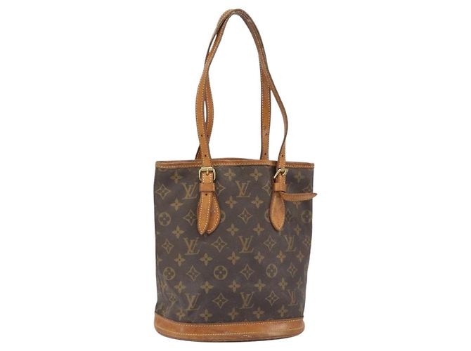 LOUIS VUITTON Monogram Bucket PM Shoulder Bag M42238 LV