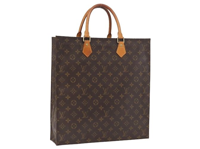 LOUIS VUITTON Monogram Sac Plat Hand Bag M51140 LV