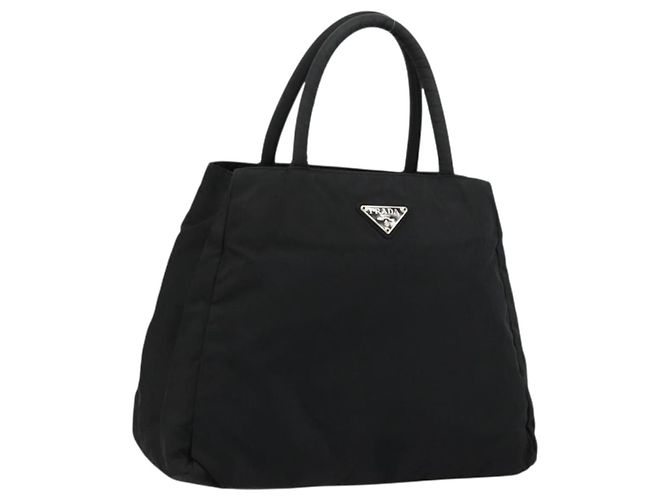 PRADA Bolsa de Mão Nylon Black Silver