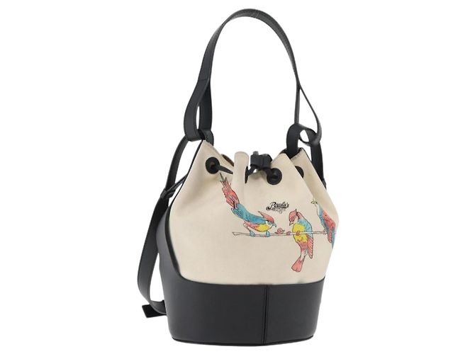 LOEWE Balloon bag Shoulder Bag Canvas Ivory Silver