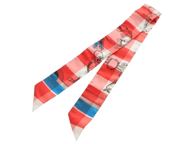 Hermès HERMES Twilly Scarf Silk Red