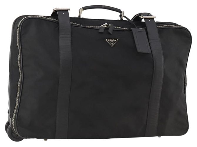 PRADA Boston Bag Nylon Black Silver