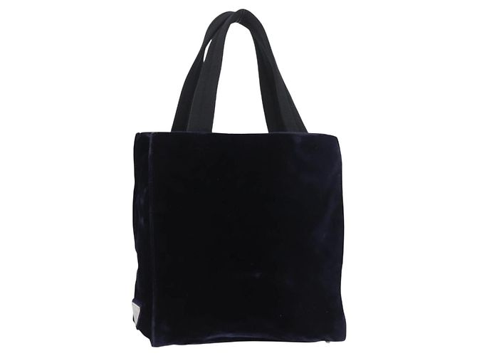 PRADA Bolsa de Mão Velor Navy Silver
