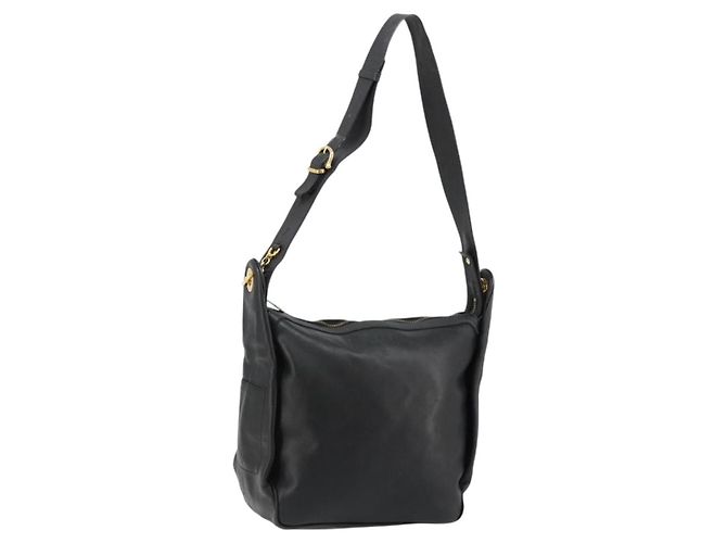 Céline CELINE Shoulder Bag Leather Black Gold