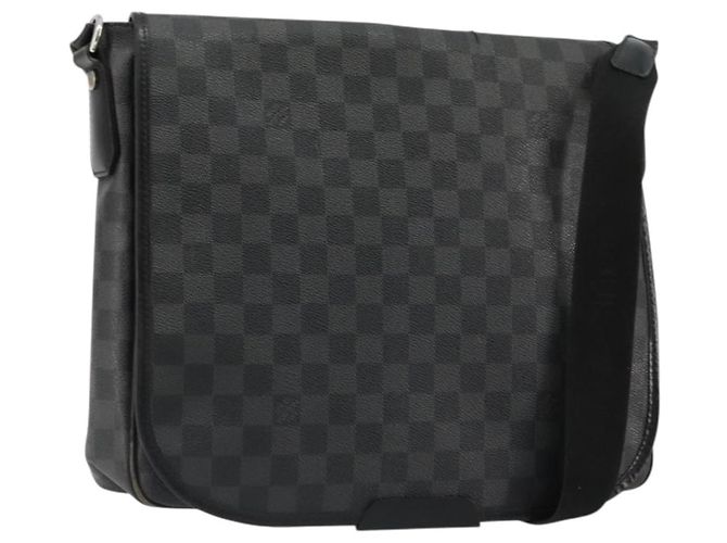 LOUIS VUITTON Damier Graphite Daniel MM Shoulder Bag N58029 LV