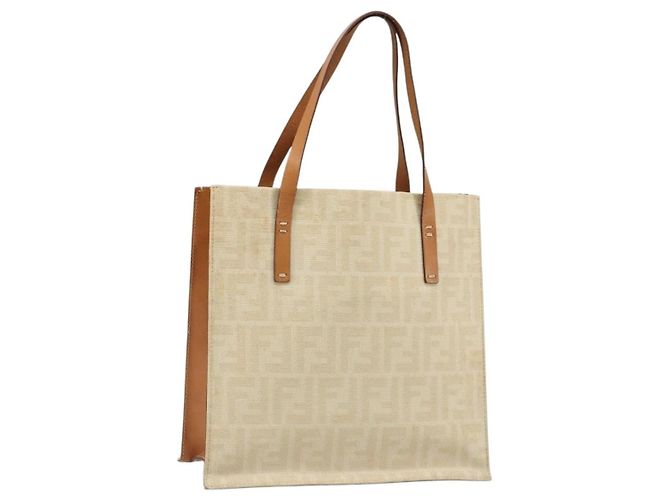 FENDI Zucca Canvas Tote Bag Beige