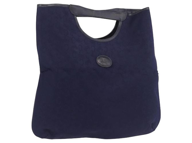 Céline CELINE C Sulky Hand Bag Canvas Navy