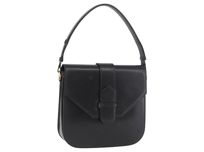 SAINT LAURENT Hand Bag Leather Black Gold