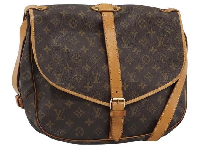 LOUIS VUITTON Monogram Saumur 35 Shoulder Bag M42254 LV
