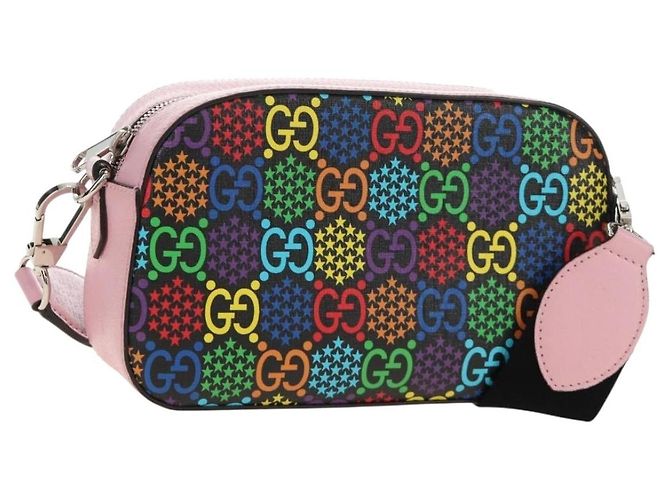 GUCCI GG Psychedelic Shoulder Bag Multicolor Silver 574886