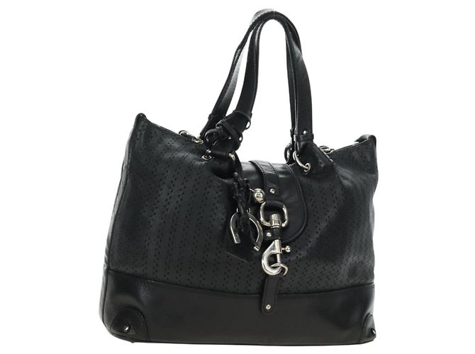Chloé Chloe Kerala Hand Bag Leather Black Silver