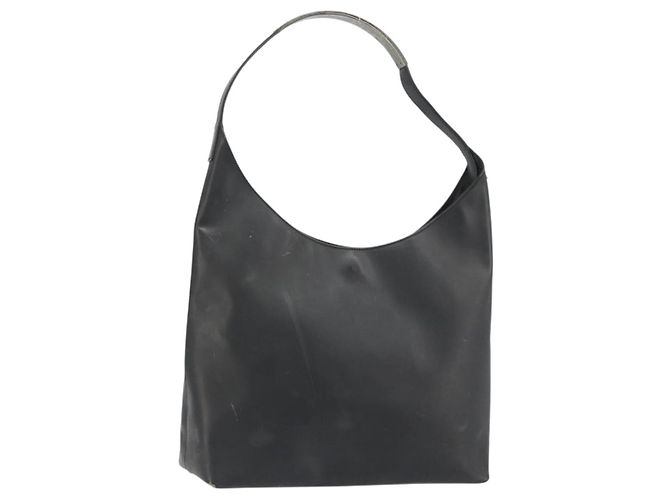 GUCCI Shoulder Bag Leather Black Silver 001 3297