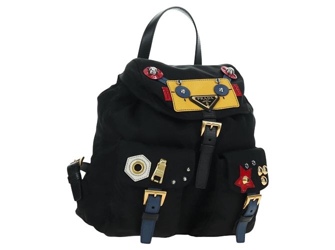 PRADA Robot Backpack Nylon Black Silver
