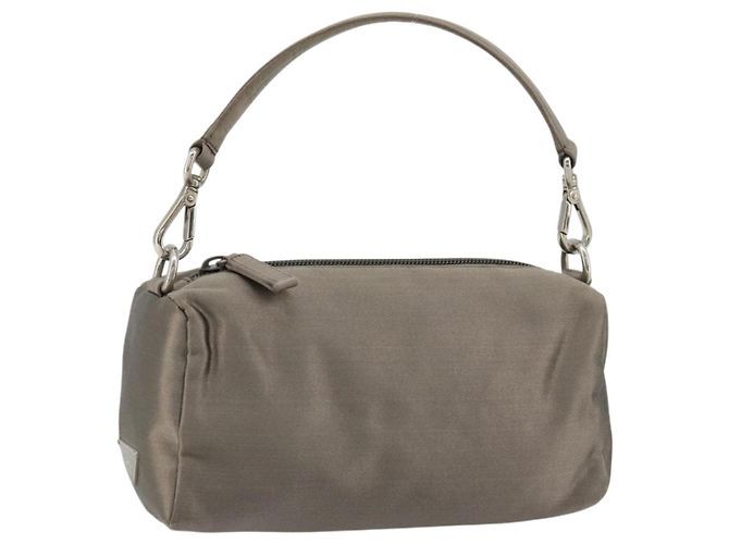 PRADA Handtasche aus Satin Grau Silber