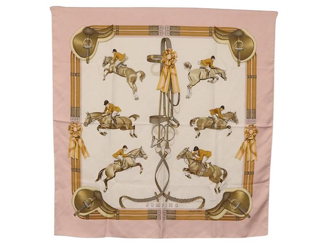 Hermès HERMES Carre 90 Schal JUNPING Seide Rosa