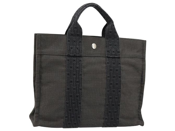 Hermès HERMES Her Line PM Hand Bag Canvas Gray Silver