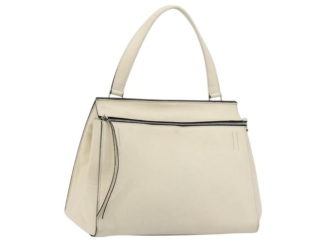 Céline CELINE Handtasche Leder Weiß Silber