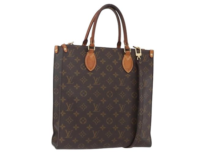 LOUIS VUITTON Monogram Sac Plat PM Hand Bag M51140 LV