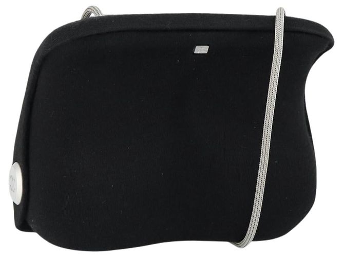 CHANEL Hip bag Shoulder Bag Cotton Black CC