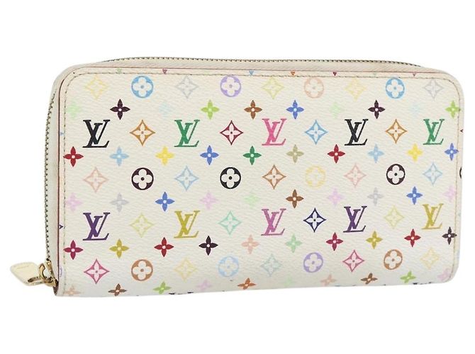 LOUIS VUITTON Monogram Multicolor Zippy Long Wallet White M60241 LV