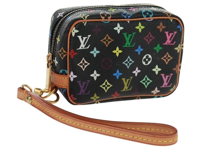 LOUIS VUITTON Monogram Multicolor Trousse Wapity Pouch Black M58034