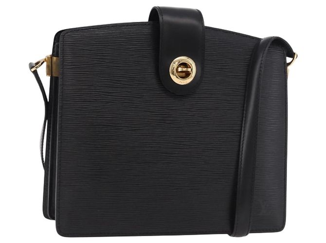 LOUIS VUITTON Epi Capuchin Shoulder Bag Black M52342 LV