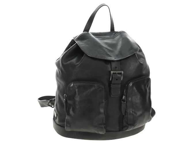 PRADA Backpack Leather Black VZ0053