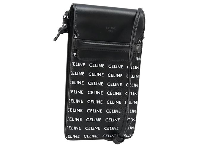 Céline CELINE Shoulder Bag PVC Leather Black