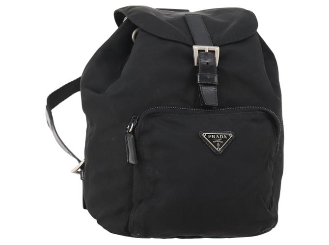 PRADA Backpack Nylon Black Silver