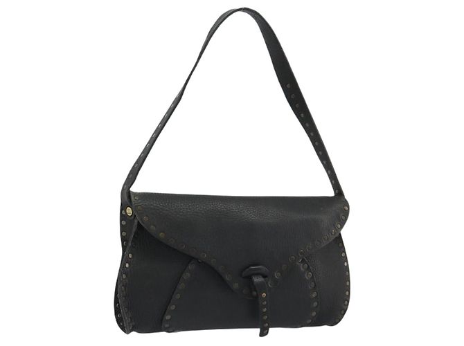 Céline CELINE Schultertasche Leder Schwarz