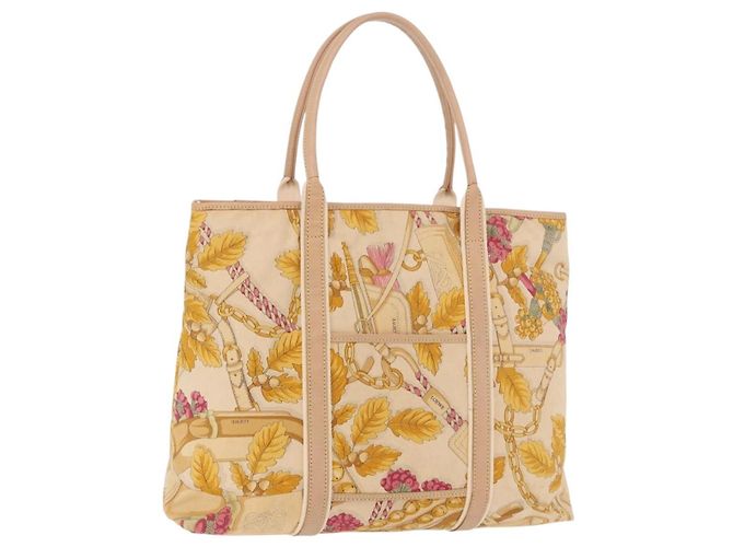 LOEWE Tote Bag Canvas Beige Brown