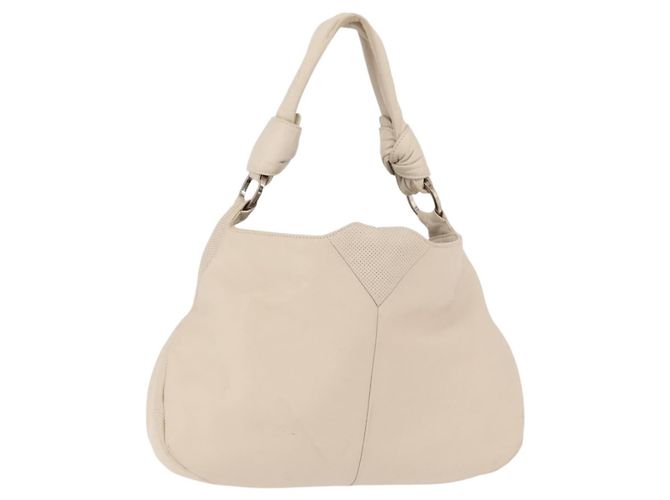 Bolsa de ombro LOEWE em couro marfim e ouro, código do artigo 189347A.