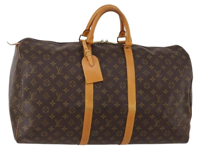LOUIS VUITTON Monogram Keepall 55 Boston Bag M41424 LV