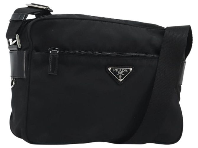 PRADA Bolso de Hombro Nylon Black Silver