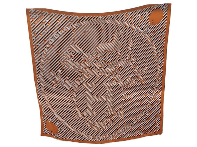 Hermès Hermes Carré 90 Silk multicolor 90 x 90 Arancione