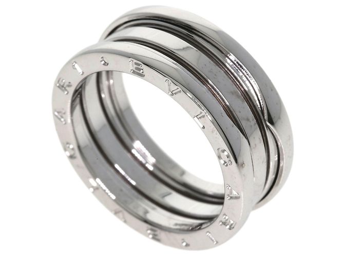 Bulgari Anel Bvlgari B.zero1 de 2 bandas em ouro branco