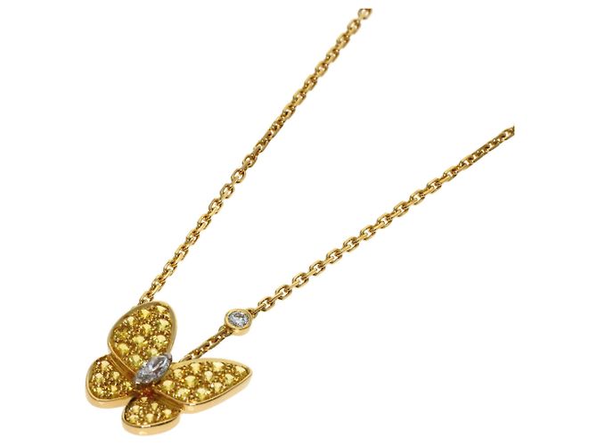 Collana Van Cleef & Arpels de Papillon Zaffiro Giallo e Diamanti