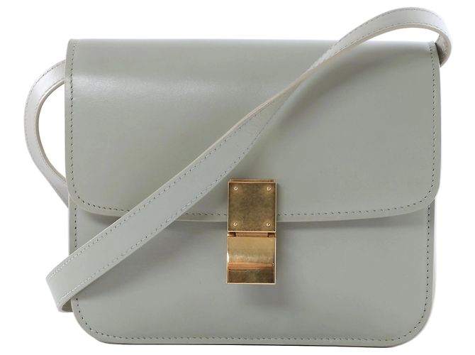 Céline Borsa a tracolla in pelle Celine Classic Box Small in verde