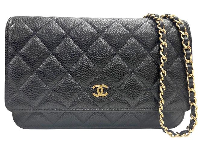 Timeless Cartera con cadena Chanel AP0250 Matelassé Negro Dorado