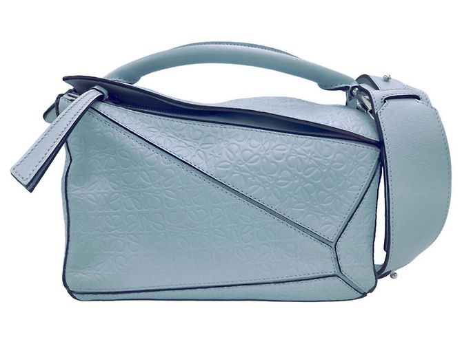 Loewe Puzzle Bag Small in Mint Green Calfskin