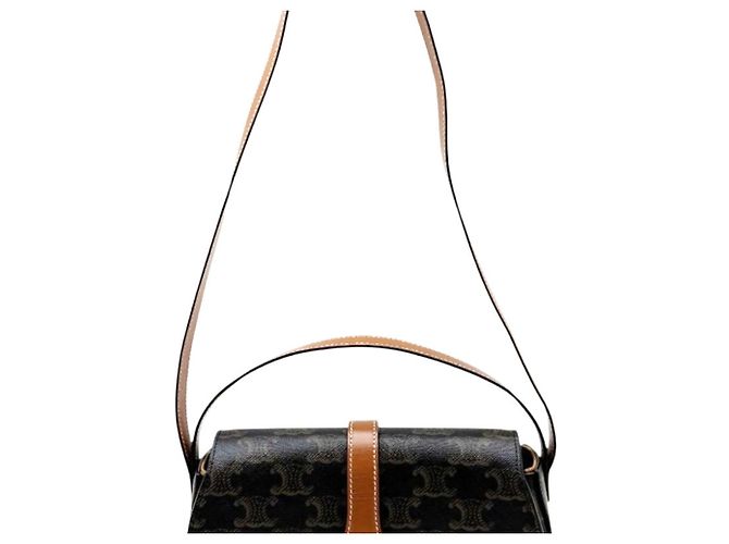Céline Borsa a tracolla CELINE Triomphe Clutch Taboo Marrone