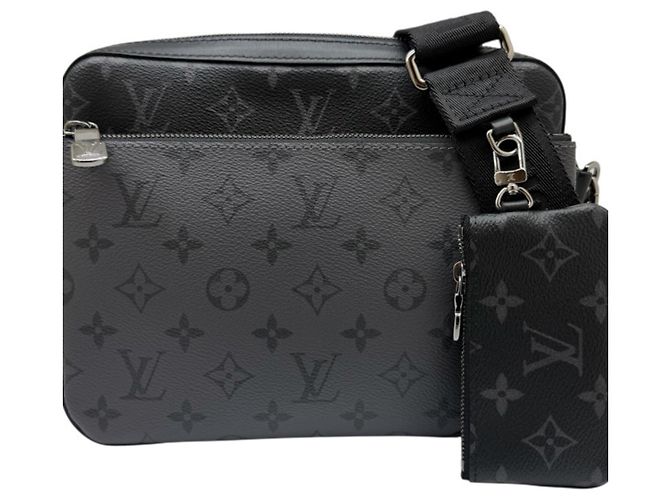Louis Vuitton Monogram Eclipse Shoulder Bag Brown Black