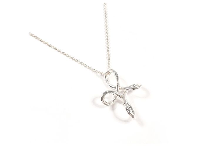 Tiffany & Co Collana Tiffany Infinity Cross Elsa Peretti Argento