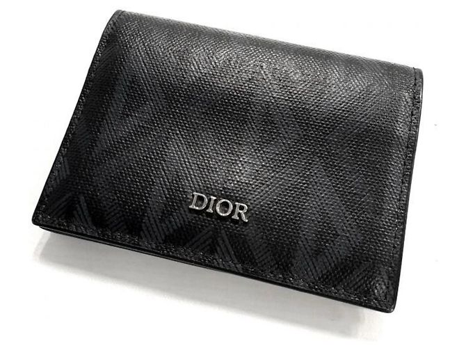Tarjetero Christian Dior CD Diamond Canvas Negro