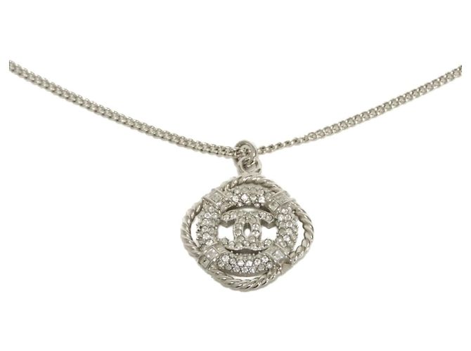 Collar Chanel Crystal Rope Circle Plata
