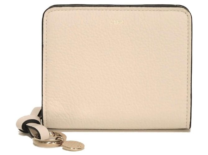 Chloé Bi-Fold Wallet in White Calfskin