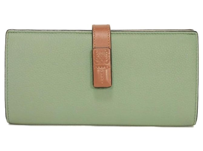 Loewe Leather Long Wallet Green