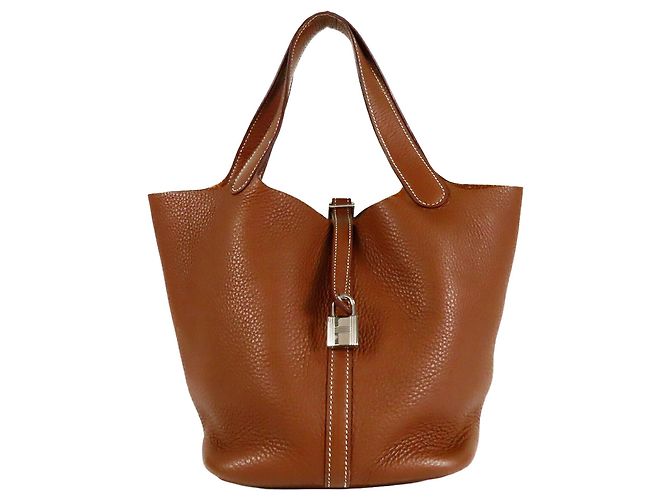 Hermès Brown Clemence Picotin Lock 22 Marrom