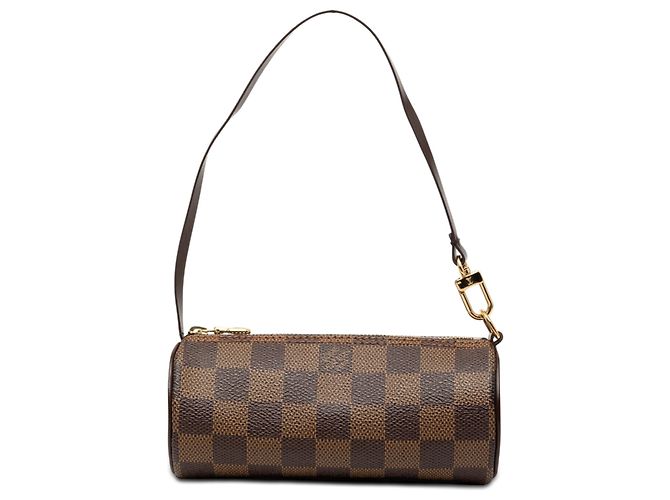 Louis Vuitton Brown Damier Ebene Papillon Pochette Marrone