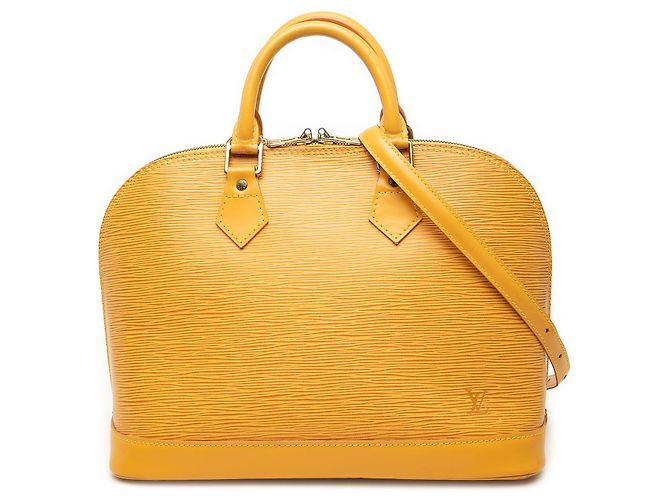 Louis Vuitton Yellow Epi Alma PM Jaune